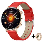Женские Смарт-часы Smart Flower X Красный Кожаный Золотистый Amoled (380575)