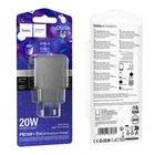Сетевое зарядное устройство Hoco CS25A 1USB-C/1USB поддержка PD/QC 20W позволяет быстро заряжать современные смартфоны Apple, Samsung, Xiaomi Black