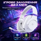 Ігрові навушники бездротові Proove Gaming Bliss з мікрофоном, геймерська гарнітура |BT5.4/AUX, 34 години роботи| White