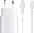 Мережевий зарядний пристрій Samsung Power Adapter EP-TA800 25W USB-C + кабель USB-C to Lightning 1м White (EP-TA800XWE) OEM