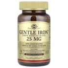 Залізо Solgar (Gentle Iron) 25 мг 180 рослинних капсул (SOL-01250)