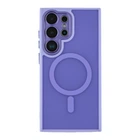 Чохол TPU+PC Magnetic Matte Camera Lens with Magsafe для Samsung Galaxy S24 Ultra 5G (S928) Purple