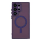 Чохол TPU+PC Magnetic Matte Camera Lens with Magsafe для Samsung Galaxy S24+ 5G (S926) Dark Purple
