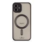 Чохол TPU Metallic Chrome Full Camera with Magsafe для iPhone 12 Chrome Black