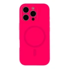Чехол Glow Silicone Case Full Camera with Magsafe для iPhone 16 Pro Max Hot pink