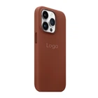 Противоударный Чехол Leather Case with MagSafe для iPhone 14 Pro Max Pollen Color