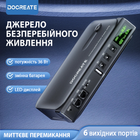 Источник бесперебойного питания Docreate DC1036L 36W UPS компактный ИБП для роутера модема камеры с дисплеем (без батарей)