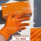 СУПЕР ЩІЛЬНІ рукавички нітрилові MediOK Diamond Grip Firefall розмір L помаранчевого кольору, 50 шт