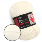 Плюшевая пряжа для вязания Премиум Бэби Лав Premium Yarn Baby Love 50 г, Молочный No308