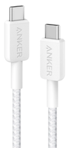 Кабель Anker 322 USB-C to USB-C - 0.9m Nylon білий (6962732)