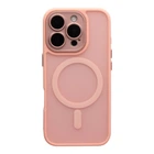 Чохол TPU+PC Magnetic Matte Camera Lens with Magsafe для iPhone 16 Pro Pink