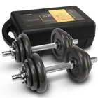 Гантелі металеві Cornix 2 x 10 кг набірні, в кейсі XR-0441 Black