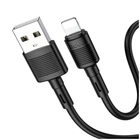 Кабель Hoco X83 Lightning 2.4A для iPhone Черный Пластиковая оплётка