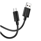 Кабель Hoco X88 Micro USB 2.4A с пластиковой оплеткой черный 1м