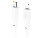Кабель Hoco X93 Lightning 1м 20W пластиковая оплётка белый