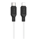 Кабель Hoco X90 силіконовий PD зарядний та дата-кабель Type-C/Lightning для iPhone білий 1.6м 2.4A