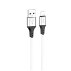 Кабель Hoco X86 силиконовый Lightning 2.4A для iPhone Белый