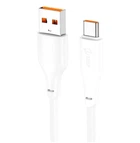 Кабель Hoco X93 Force Type-C 100W швидка зарядка 1м білий пластикова обплетення