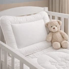 Подушка детская Papaella Teddy в детскую кроватку Антиаллергенная Белая 40х60 см (4820182651960)