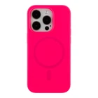Чехол Glow Silicone Case with Magsafe для iPhone 14 Pro Max Hot pink