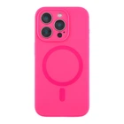 Чохол Glow Silicone Case Full Camera with Magsafe для iPhone 12 Pro Max Hot pink