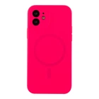 Чохол Glow Silicone Case Full Camera with Magsafe для iPhone 12 Hot pink