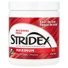 Очищаючі серветки від вугрів та акне Stridex "Maximum" Single-Step, однокроковий засіб для проблемної шкіри, максимальна дія з 2% саліцилової кислоти, контроль без спирту (90 м'яких подушечок)