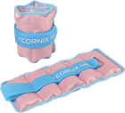 Утяжелители-манжеты для ног и рук Cornix 2 x 1 кг Розово-голубые (XR-0399)