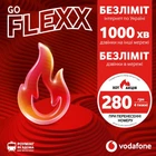 Стартовий пакет Vodafone FLEXX GO 420 грн/міс. (перші 4 тижні оплачено, безліміт на 30 додатків) + роумінг