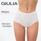 Жіночі труси сліпи з високою талією Giulia Allegra 2301/20 S White-whisper, трусики з мікрофібри, з прозорими смужками