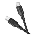 Кабель для зарядки и передачи данных USB Borofone BX113 Silicone fast charging 60W/3A Type-C to Type-C 1 метра Black