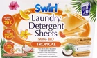 Пресований-порошок у серветках для прання Swirl Non- Bio Tropical Laundry detergent sheet (з ароматом тропічних фруктів), 20 шт