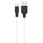 Дата кабель Hoco X21 Silicone MicroUSB Cable (1m) Чорний / Білий