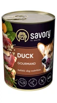 Вологий корм Savory для дорослих собак з качкою