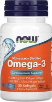 Омега-3 Now Foods Omega-3 30 гелевих капсул ARE-576269