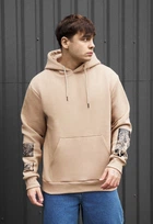Мужской Худи Стаф Бежевый Спортивный Из Флиса Staff Hero Fleece L (373871)