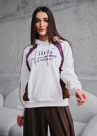Женское Худи Стафф Белое Oversize Удобное Staff Go Vroom 2 Oversize S (381761)