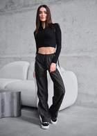 Брюки Женские Спортивные Стаф Черные С Полосами Og Staff Ogi Black & Stripes S (381748)