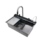 Мийка багатофункціональна Zerix ZH7546-SET-05 Decor Graphite з вбудованим змішувачем із неірж.сталі (ZM5592)