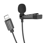 Мікрофон петличний Borofone BFK11 кабель довжиною 2м/роз'єм Lightning Black