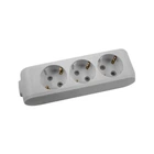Колодка Panasonic X-Tendia WLTB0430-2WH-RES 3 гнізда з заземленням сіра