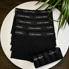 Чоловічі труси боксери Calvin Klein з білим написом набір 5 шт Чорний M