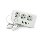 Мережевий фільтр-подовжувач QL-1091U 3 розетки 4-USB 1-Type-C білий