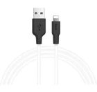 Кабель Hoco X21 Plus Silicone USB - Lightning 2.4A/1m Чорно-Білий