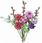 Детский конструктор букет цветов Flower meadow Bouquet 1232 деталей