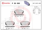 Гальмівні колодки дискові передні Brembo (P30093)