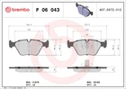 Тормозные колодки дисковые передние Brembo (P06043)