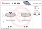 Гальмівні колодки дискові передні Brembo (P06034)