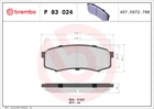 Тормозные колодки дисковые задние Brembo (P83024)