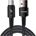 Кабель ESSAGER Sunset USB to USB-C 100W 7A 0.5m Black (EXC7A-CGB01-P)